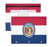 Pencil pouching Clear Plastic File Folder for A4 Paper Letter 2 Pack Teacher Classroom Supplies Missouri State Flag