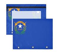 Pencil pouching Clear Plastic File Folder for A4 Paper Letter 2 Pack Teacher Classroom Supplies Nevada State Flag