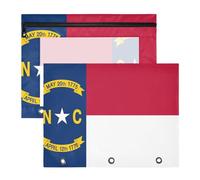 Pencil pouching Clear Plastic File Folder for A4 Paper Letter 2 Pack Teacher Classroom Supplies North Carolina State Flag