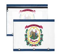 Pencil pouching Clear Plastic File Folder for A4 Paper Letter 2 Pack Teacher Classroom Supplies West Virginia State Flag