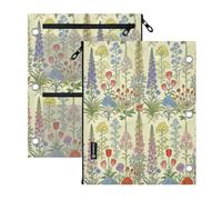 pencil pouching for 3 Ringing binder 2 pack Cute Flowers Vintage Botanical