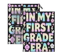 pencil pouching for 3 Ringing binder 2 pack in My First Grade Era Girl Tie