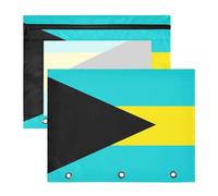 Pencil pouching Multi-Purpose Pen Holder Case for A4 Paper Letter 2 Pack Students Back to School National Flag of The Bahamas