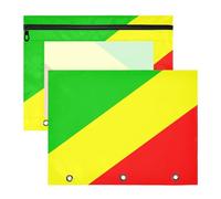 Pencil pouching Multi-Purpose Pen Holder Case for A4 Paper Letter 2 Pack Students Back to School National Flag of The Republic of The Congo