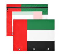 Pencil pouching Multi-Purpose Pen Holder Case for A4 Paper Letter 2 Pack Students Back to School National Flag of The United Arab Emirates