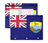 Pencil pouching Portable Pen Holder Case for A4 Paper Letter 2 Pack Teacher Office Flag of Saint Helena Ascension and Tristan Da Cunha
