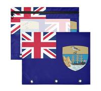 Pencil pouching Portable Pen Holder Case for A4 Paper Letter 2 Pack Teacher Office Flag of South Georgia and The South Sandwich Islands