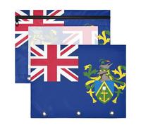 Pencil pouching Portable Pen Holder Case for A4 Paper Letter 2 Pack Teacher Office Flag of The Pitcairn Islands