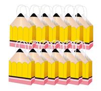 Pencil-shaped candy bags, pencil-shaped goodie bags for school introduction, party decorations for high school, university, kindergarten, unforgettable events