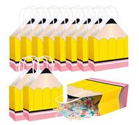 Pencil-shaped candy bags, pencil-shaped goodie bags for school introduction - teacher gift sets for kindergarten classroom high school college