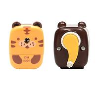 Pencil Sharpener Cute Metal Desktop Pencil Sharpener with Handle, Cartoon Animal Pencil Sharpeners for Kids, Student, Office, School (Tiger, 1 Pack)