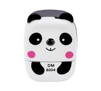 Pencil Sharpener Cute Metal Desktop Pencil Sharpener with Handle, Cartoon Animal Pencil Sharpeners for Kids Student Office School Student (Panda, 1 Pack)