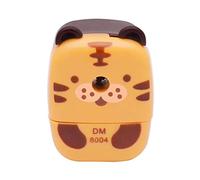 Pencil Sharpener Cute Metal Desktop Pencil Sharpener with Handle, Cartoon Animal Pencil Sharpeners for Kids Student Office School Student (Tiger, 1 Pack)
