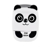Pencil Sharpener Cute Metal Desktop Pencil Sharpener with Handle, Cartoon Animal Pencil Sharpeners for Kids Student Office School Student (Dark Circles Panda, 1 Pack)