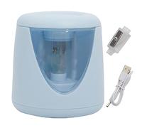 Pencil Sharpener for 6-8mm Pencils Electric with Large Shavings Bin USB Rechargeable Portable Automatic Ideal Students School Stationery Includes Blue A