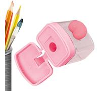 Pencil Sharpener Manual: Double Hole Pencil Sharpener with Cap, Eye Aligner with Target, Colored Pencil Sharpener | Portable Kids Tool Creation Offices