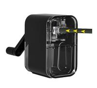 Pencil Sharpener Manual, Self-Feed & Adjustable Desktop Pencil Sharpener, Professional Hand Crank Sharpeners for Charcoal/Art/Drawing/Sketching/Colored Pencils