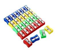 Pencil Sharpeners,50 PCS Handheld Sharpener Manual Pencil Single Hole Plastic Handheld Sharpener Manual Pencil for Most Size Pencils Adult Kids(Random Color)