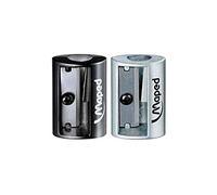 PENCIL SHARPNER - METAL- ONE HOLE PACK OF TWO BLACK & SILVER COLOUR, MADE FROM HEAVY METAL