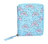 Pencil Storage Bag Large Capacity Compartment Design Handheld Bow Patterns Cosmetic Bag for Students Artists Makeup Enthusiasts Made of Polyester Durable and Spacious