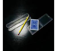 Pencil Through Card 2.0 Magic Tricks Pen Passing Thru Card Penetration Magic Close-up Illusions Gimmicks Mentalism Props