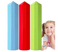 Pencil Toppers for Sensory Kids, 3-Piece Silicone Pencil Tubes Fidget Tool, Calming Pen Covers for Home, School, Classroom, Office, Stress Relief & Focus Aid