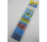 PENCIL W/ERASER FULL SIZE 6 PC PBH PIRATE