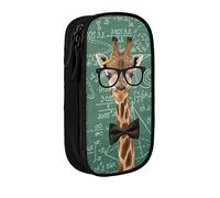 Pencilcase Teacher Giraffe Math Geek Funny Blackboard Pencil Bag Zipper Large Capacity Stationery Organizer Portable for Boys Girls