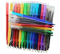 PENCILMARCH Erasable Pens Refills Coloured Pack of 120, Rub Out Pen 0.7mm Tips, Refillable Rollerball Erasable Pen for Handwriting for Students, Kids, and Adults Using for School Office Supplies