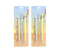 Pencils 2 Sets Of 4 Safari Animal Topped School Work Stationery Gift Kikkerland
