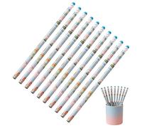 Pencils for Kids, 10-Piece Anti-Break Set with Erasers, Cartoon HB Pencils with Durable Wood and Smooth Lead, Teacher Supplies for Boys and Girls Students, Home Classroom Learning Tools
