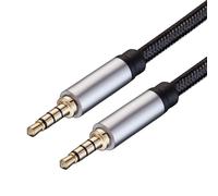 PENCILUPNOSE 3m 3.5mm TRRS Male to Male Aux Braided Cable Audio Mic Lead 4-Pole Lead Headphone Compatible with Xbox PS4 PS5 Laptop PC TV MP3 Car Aux Microphone Headset Earphone Speaker