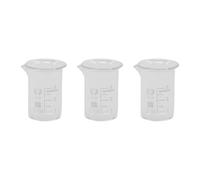 PENCK 3Pcs 5ml Small Glass Beaker with V-Shaped Spout, Low Form Borosilicate Glass Graduated Printed Scale Measuring Cups for Home Classroom Craft Project
