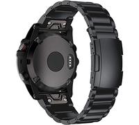 Pencoda for Garmin Fenix 8 51mm/7X/6X/5X Plus Band, 26mm Titanium Metal Quick Release Easy Fit Watch Bands with Double Button Clasp for GarminEnduro 2 / Descent Mk2i / Tactix 7 Pro Smartwatch (Black)