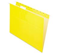 Pendaflex 81606EE Recycled Hanging Folders, Letter Size, Yellow, 1/5 Cut, 25/BX (81606)