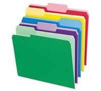 Pendaflex 84370 File Folders with Erasable Tabs, 1/3 Cut Top Tab, Letter, Assorted (Pack of 30)