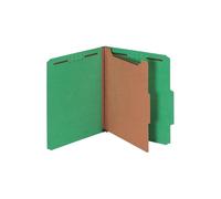 Pendaflex® Classification Folders, 1 Divider, 2" Fasteners, Letter, Dark Green, 10/Box (23733P)