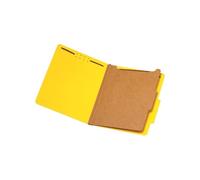 Pendaflex Classification Folders, Standard, 1 Divider, Embedded Fasteners, 2/5 Cut Tab, Yellow, Letter Size, 10/BX (23734)