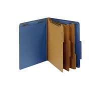 Pendaflex Classification Folders, Standard, 3 Dividers, Embedded Fasteners, 2/5 Cut Tab, Dark Blue, Letter, 10/BX (24096)