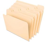 Pendaflex Essentials File Folders, Letter Size, 1/5 Cut, Manila, 100 per Box (752 1/5)