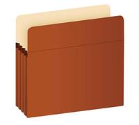 Pendaflex Expanding File Pockets, Letter Size, Redrope, 3.5" Expansion, Reinforced with Dupont™ Tyvek® Material, Redrope, 25 per Box (1524E-OX)