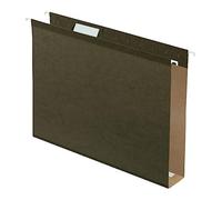 Pendaflex Extra Capacity Reinforced Hanging File Folders, 2", Letter Size, Standard Green, 1/5 Cut, 25/BX (4152x2)