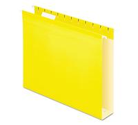 Pendaflex Extra Capacity Reinforced Hanging Folders, Letter Size, Yellow, 25 per Box (4152X2YEL)