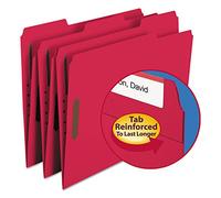 Pendaflex Fastener Folders, 2 Fasteners, Letter Size, Red, 1/3 Cut Tabs in Left, Right, Center Positions, 50 per Box (22740)