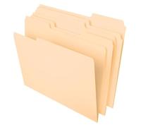 Pendaflex File Folders, Letter Size, 8-1/2" x 11", Classic Manila, 1/3-Cut Tabs in Left, Right, Center Positions, 100 Per Box (65213)