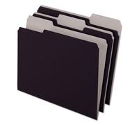Pendaflex - Interior File Folders 1/3 Cut Top Tab Letter Black 100/Box "Product Category: File Folders Portable & Storage Box Files/Folders"