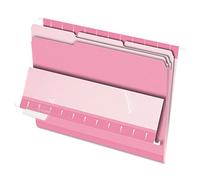 Pendaflex Interior File Folders, 1/3 Cut, Top Tab, Letter Size, Pink, 100 per Box (4210 1/3 PIN)
