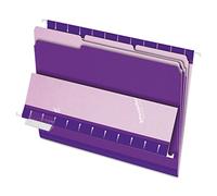 Pendaflex Interior File Folders, 1/3 Cut, Top Tab, Letter Size, Violet, 100 per Box (4210 1/3 VIO)