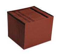Pendaflex PFXER17D ER17D Earthwise Leather-Look Expanding File, Open Top, 1-31 Index, 12 x 10, Letter, Red