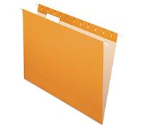 Pendaflex Recycled Hanging Folders, Letter Size, Orange, 1/5 Cut, 25/BX (81607)
